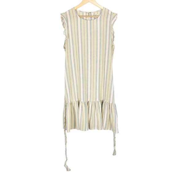 Marine Layer Laney Stripe Tiered Cotton Mini Dress in Beachy Stripe, XL - Picture 6 of 12